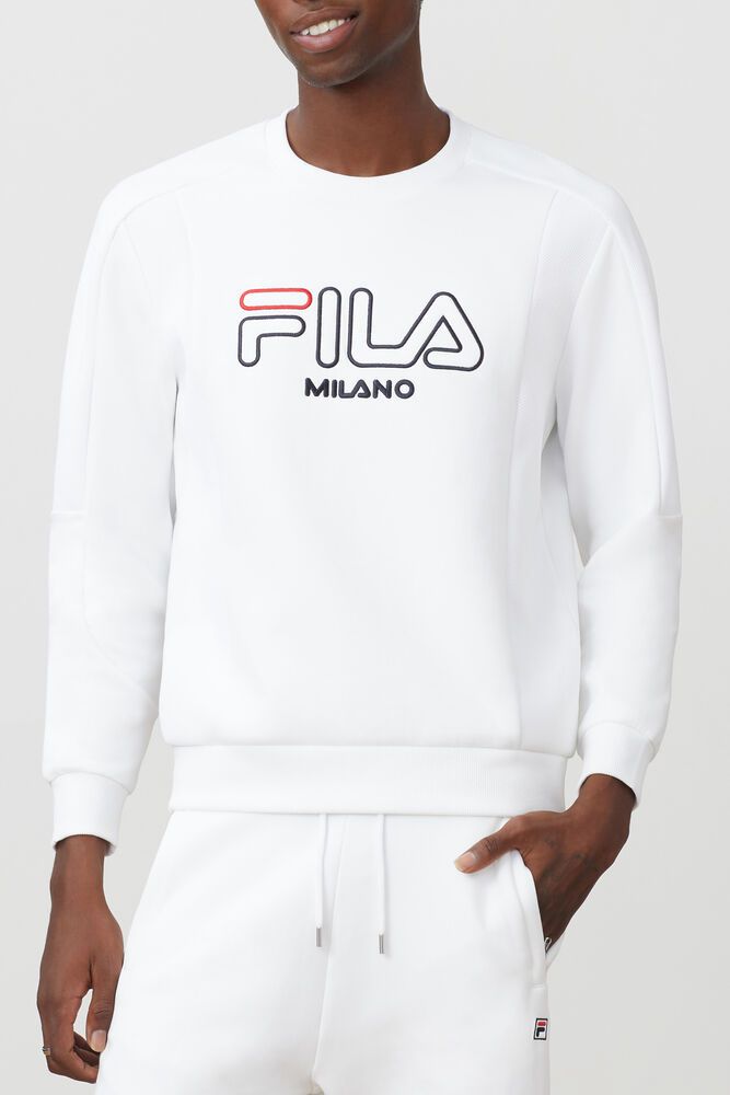 Fila Genser Herre Hvite Milano Neoprene 075294-UGA